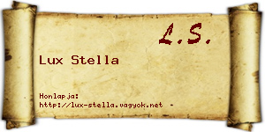 Lux Stella névjegykártya